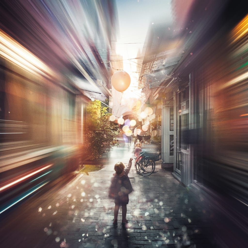 Dreamy Blur of a Balloon that Floated Away!