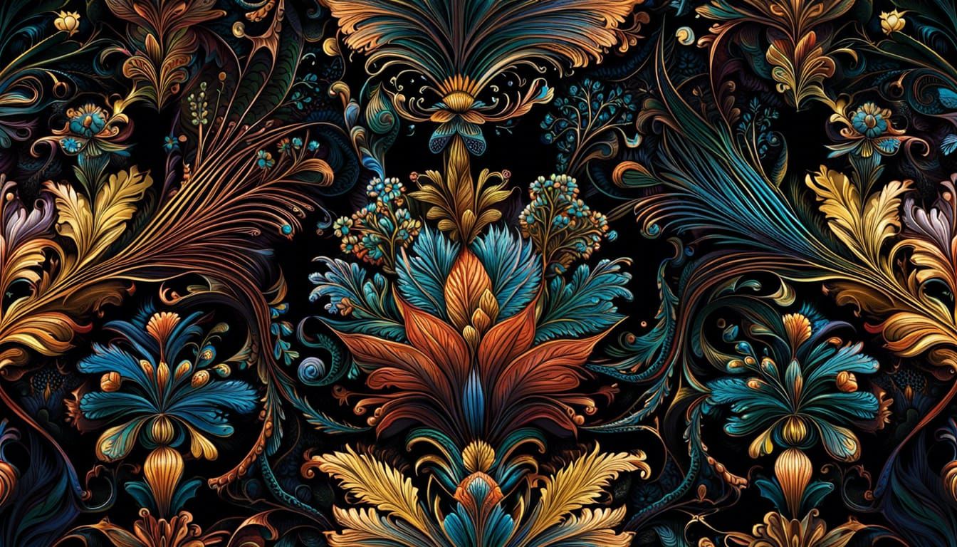 Flowers and Leaves Design  by @Leycer