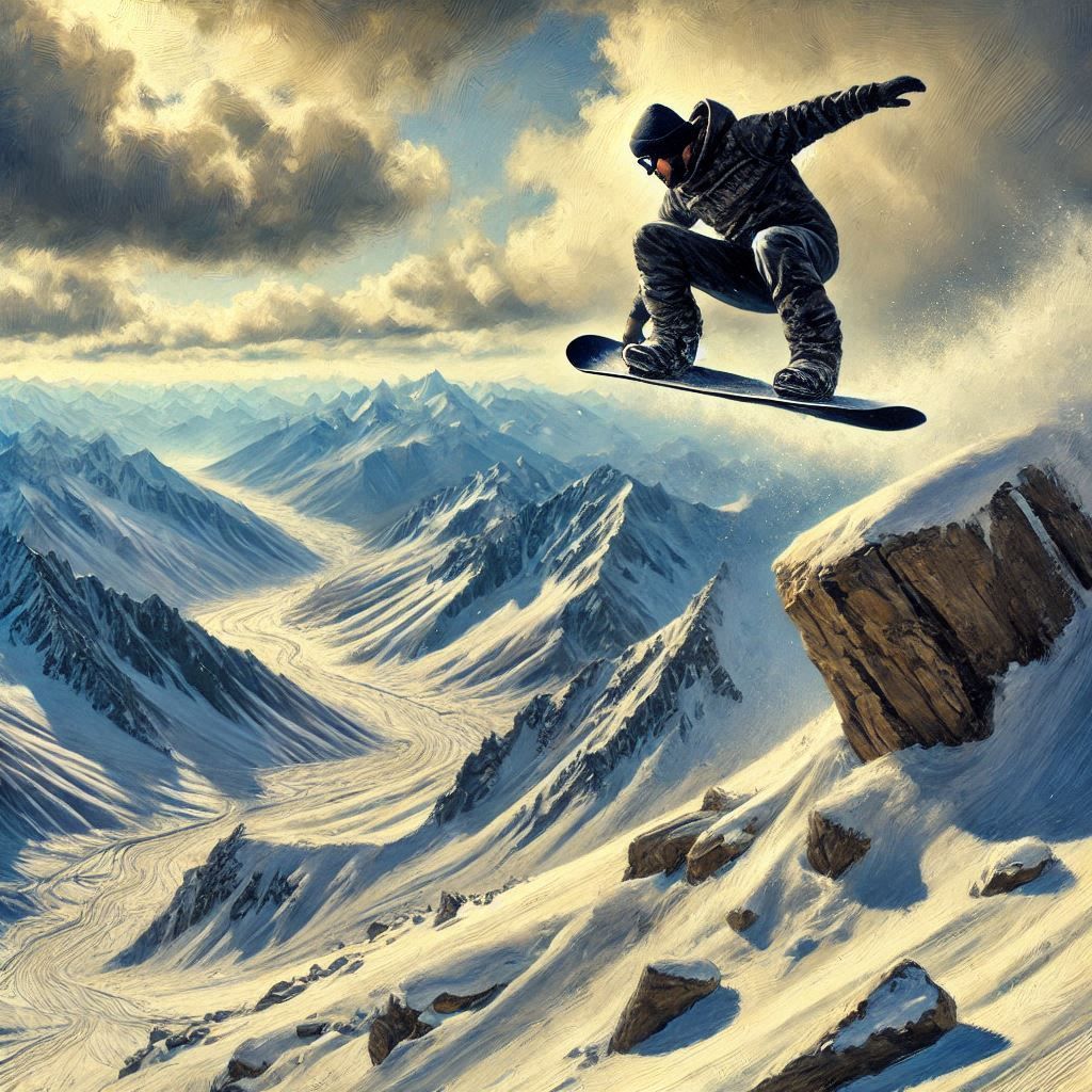 Snowboarder Catching Air  by @Fever_Dream