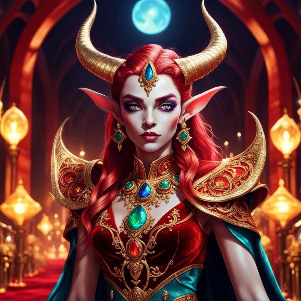 Wonderful Elf Tiefling - AI Generated Artwork - NightCafe Creator