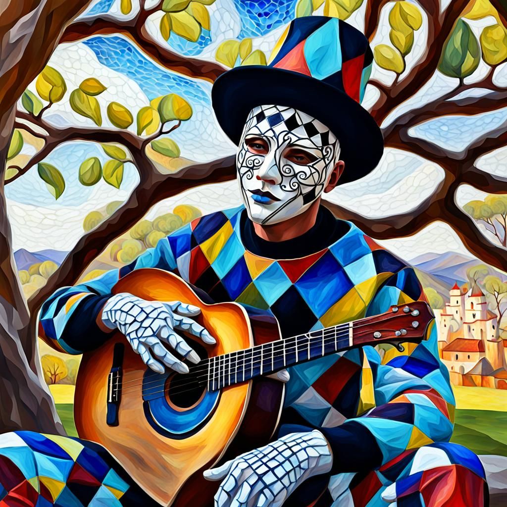 digital painting, hyperrealistic, medieval troubadour, Frenc...