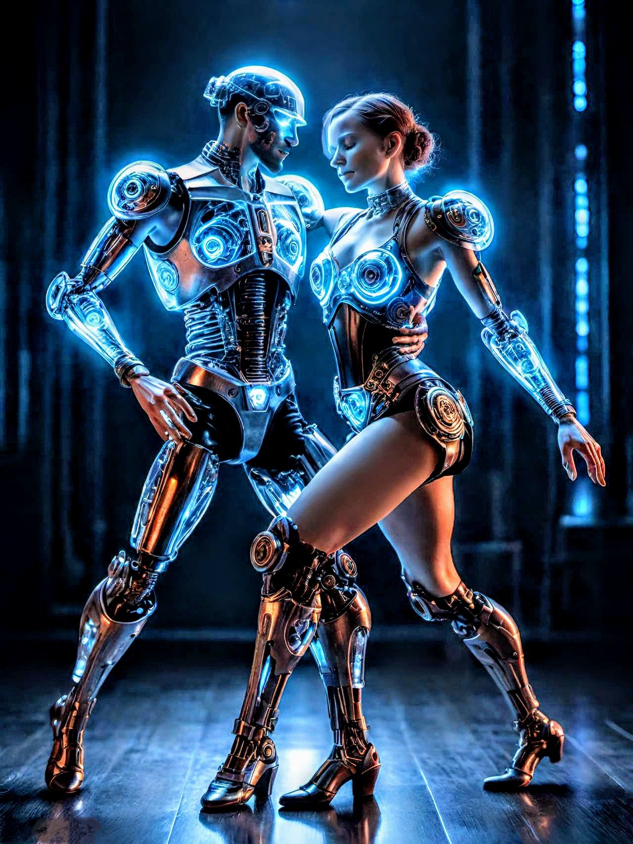 Mechanical Cyborg Dancers