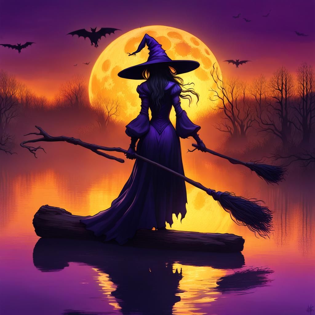 halloween witch - AI Generated Artwork - NightCafe Creator