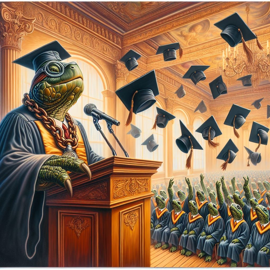 tortoise graduation  by @Medi
