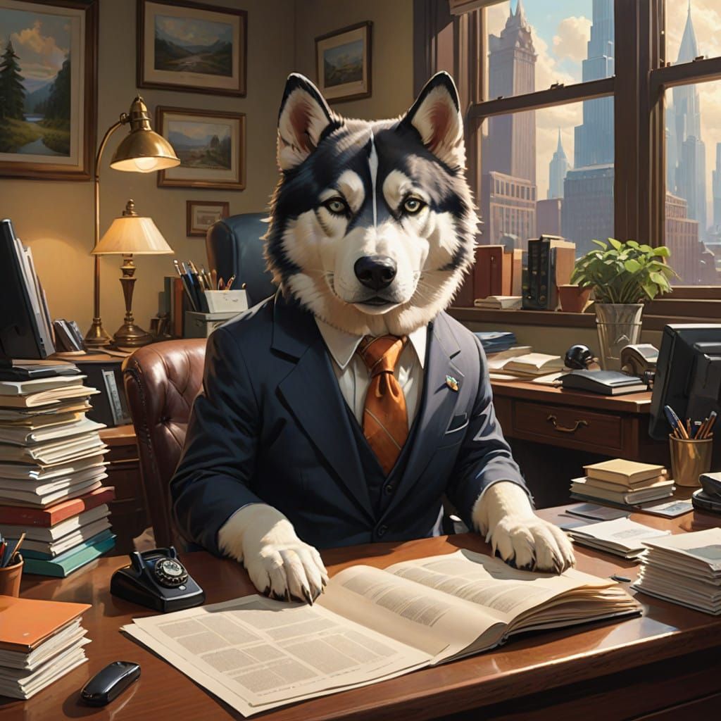 Business Doggo, "Heckin taxes need fixin."  by @Seivitae