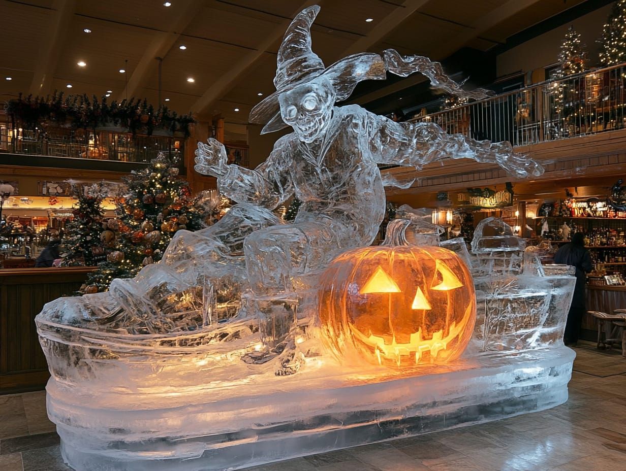 Jack O Lantern Ice Sculpture