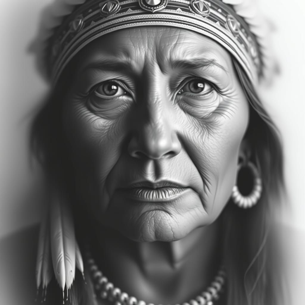 Native American Woman in Traditional Regalia