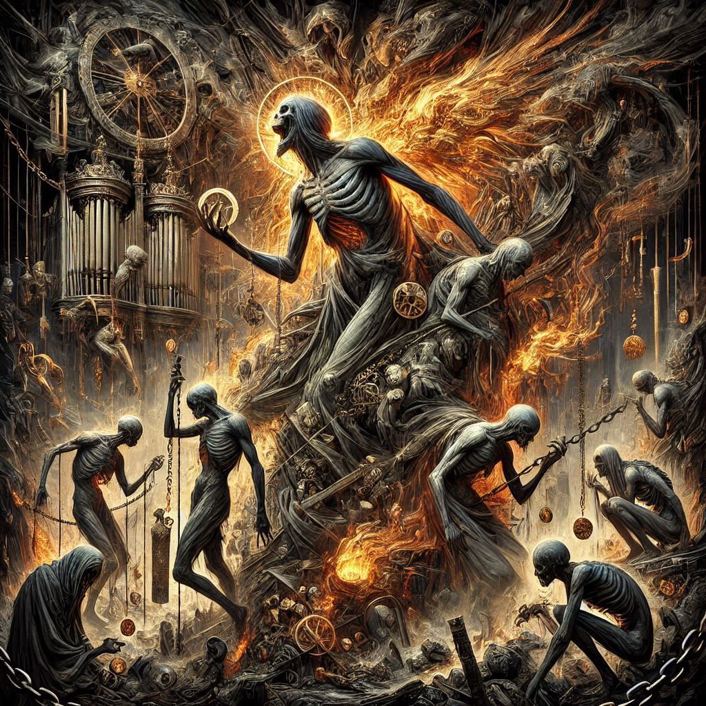 The market speaks, it calls our name, But all it sees is profit’s flame. It molds our lives with gold and chain, And lea...