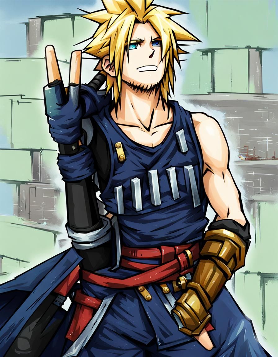 Cloud Strife being a 3 time champion