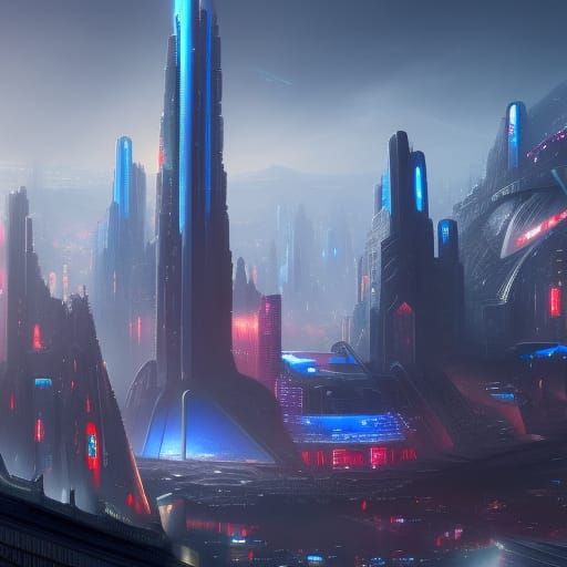 futuristic city