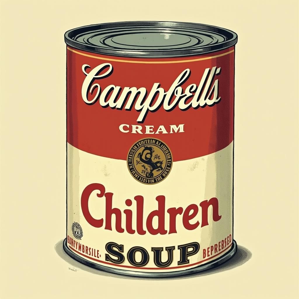 Soup can design similar to one my brother-in-law gaslit me with over 40 years ago!  by @A Secret McDaniel