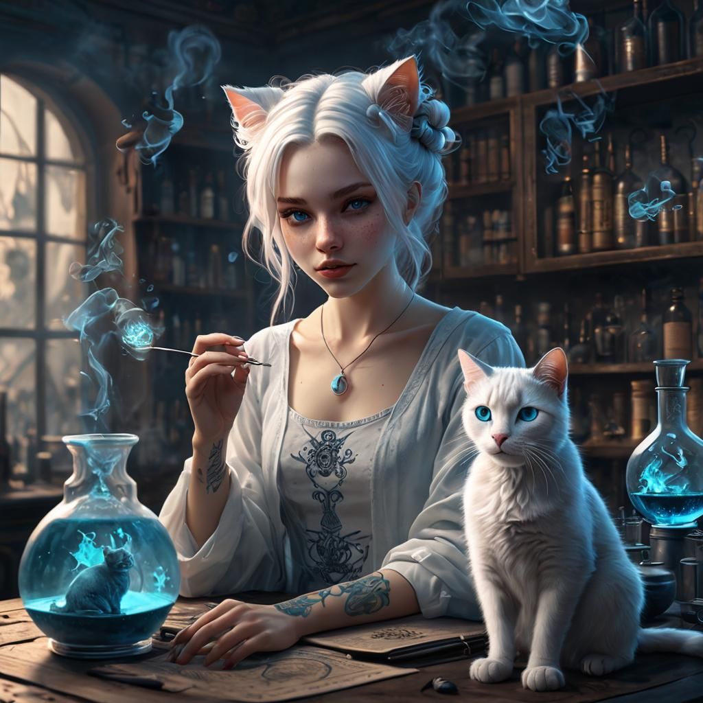 Kittenish Magic  by @NoobishNerd
