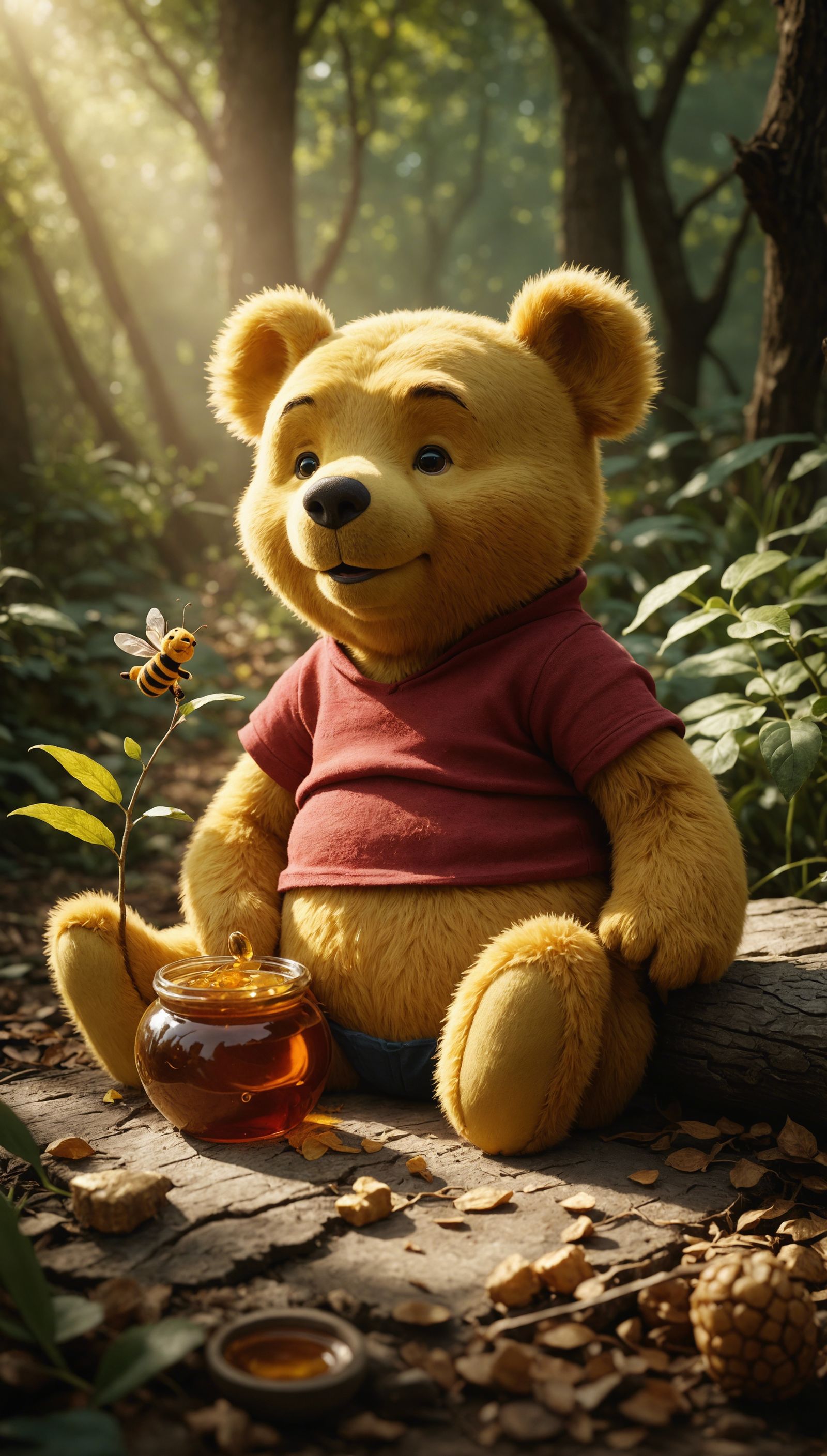 winnie the pooh, ultra realistic photorealist