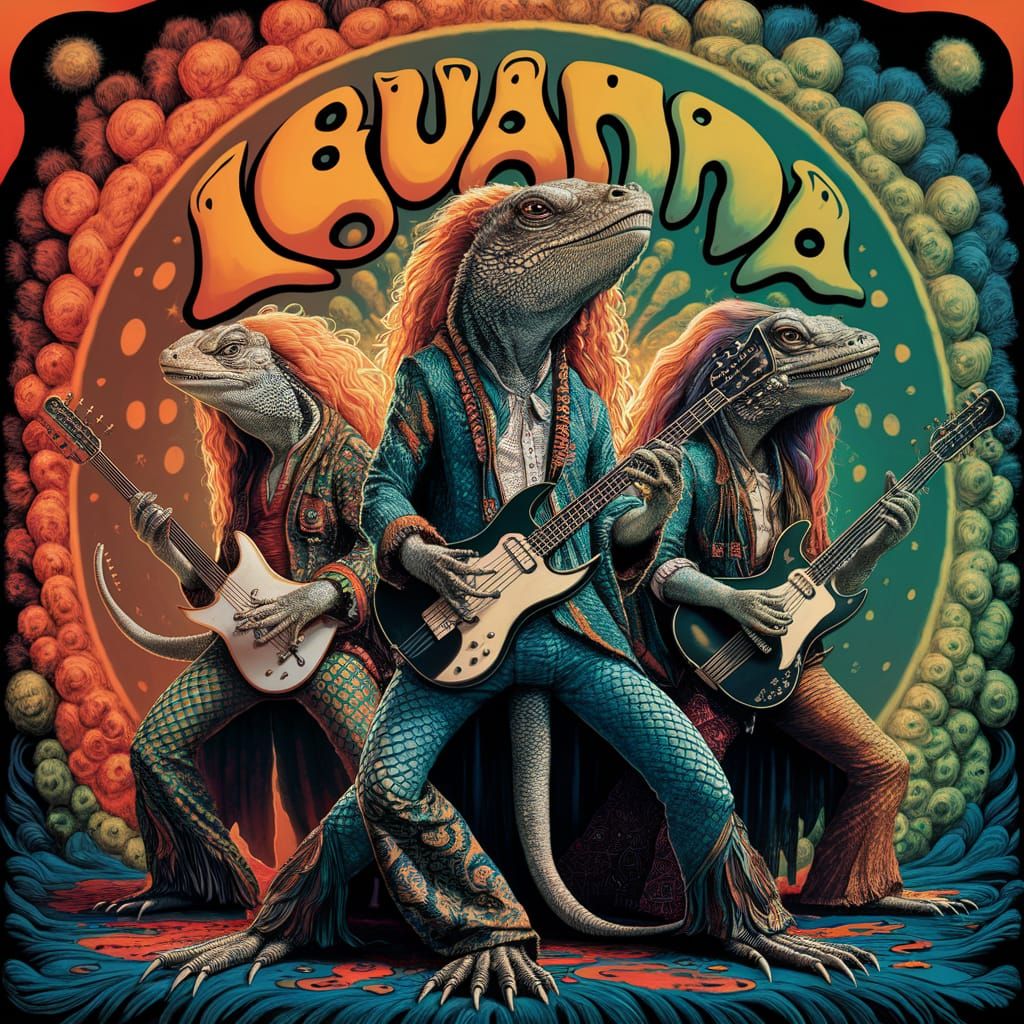IGUANNA Rock You Album Cover  by @Crystal Lizard