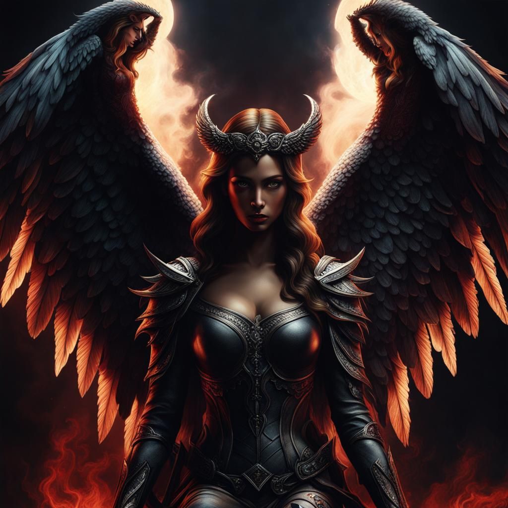 angels and demons, duality, dark fantasy, hyper real, 8k, epic, - AI ...