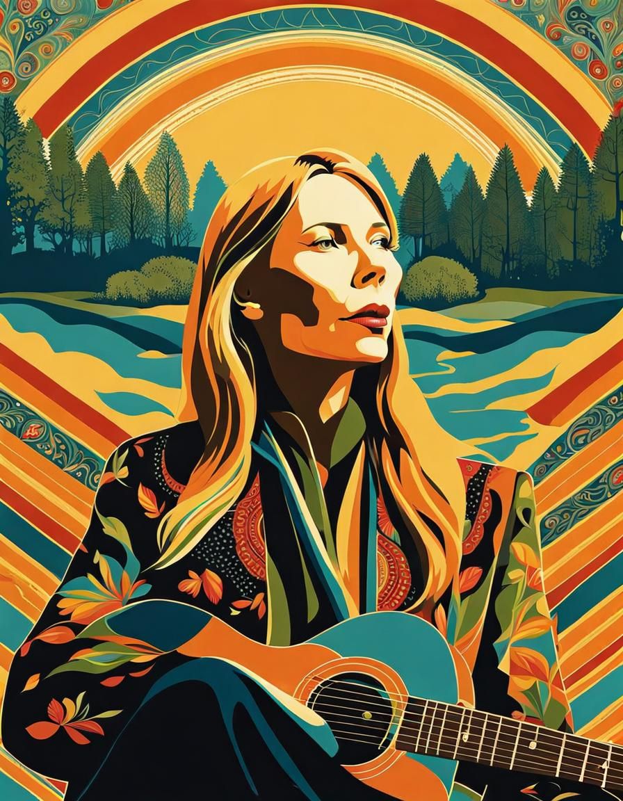 Joni Mitchell Singer Songwriter  by @KBunny001