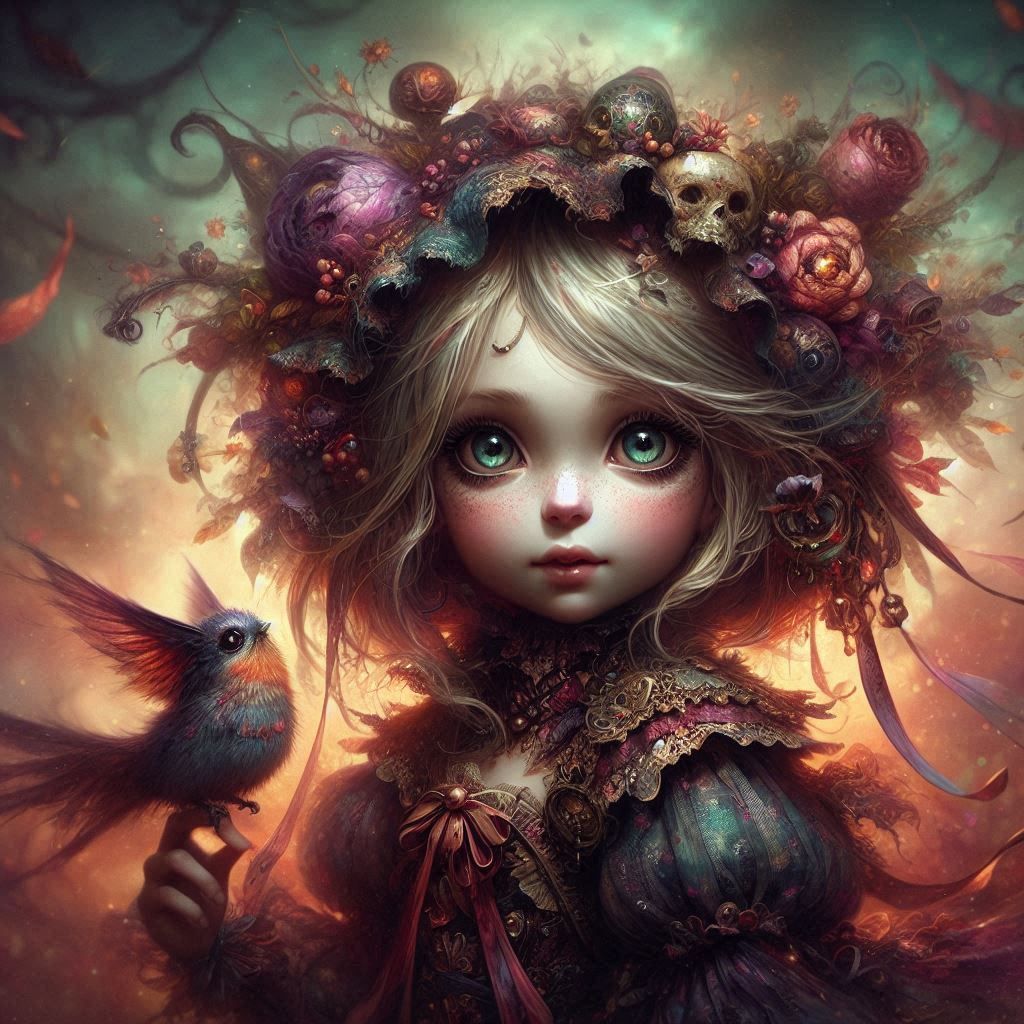 adorable fairy-tale fantasy creature portrait..