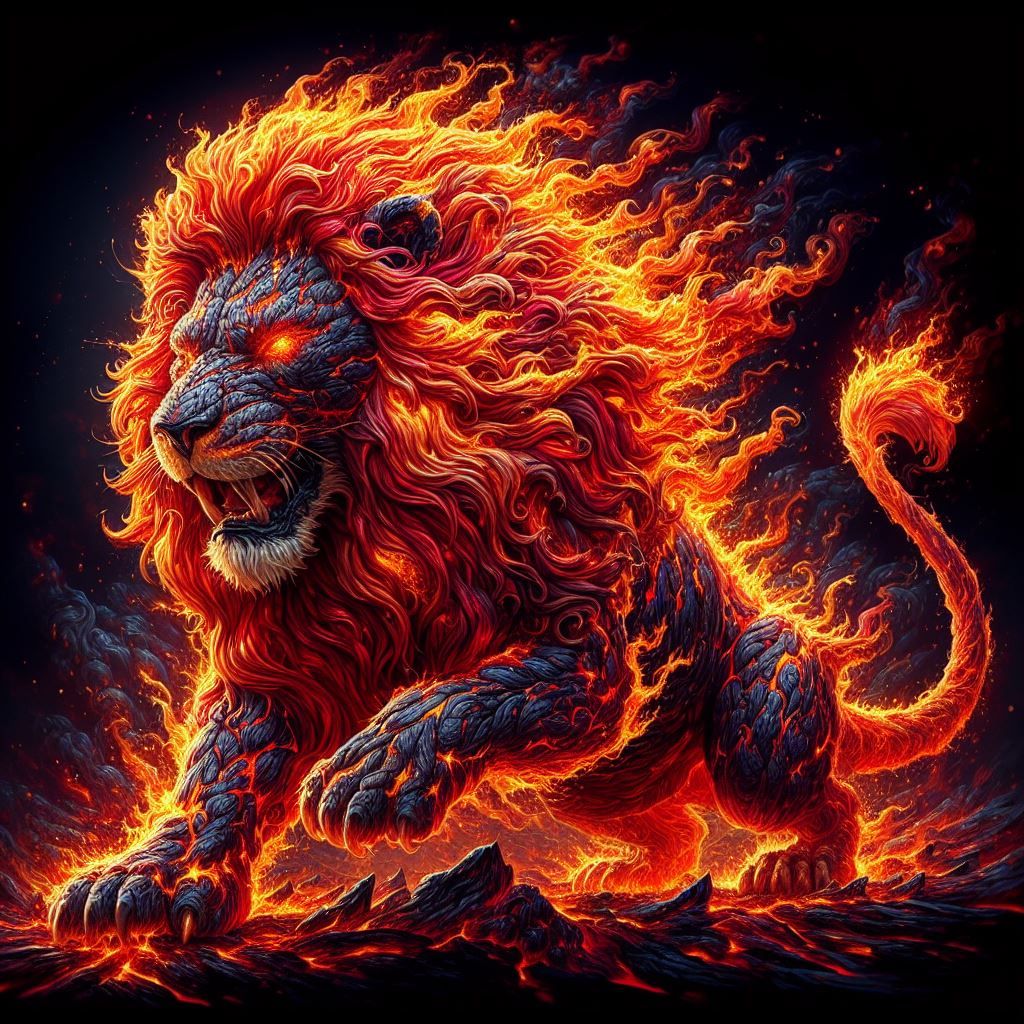 Lava Fire Lion