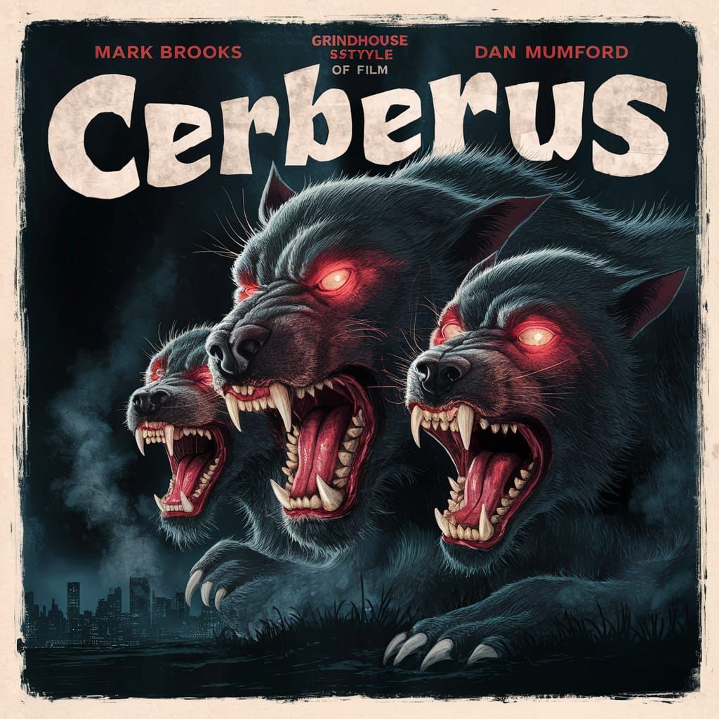 Grindhouse style "Cerberus" movie poster  by @BlueMorpho