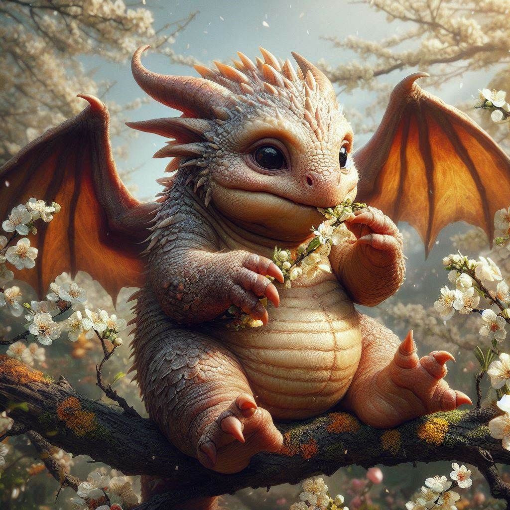 Baby Dragon in a tree