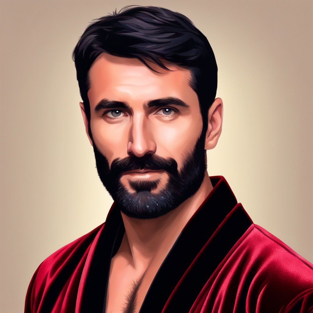 A handsome man with excellent full beard