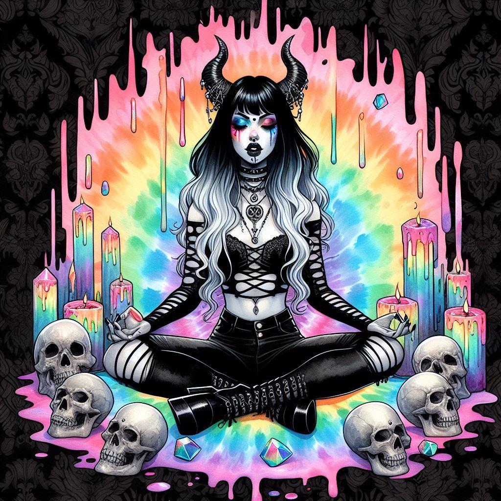 Rainbow Tie-dye Altgirl 🌈🖤