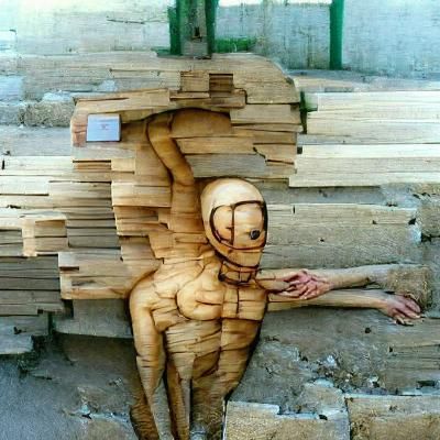 Human made of wood