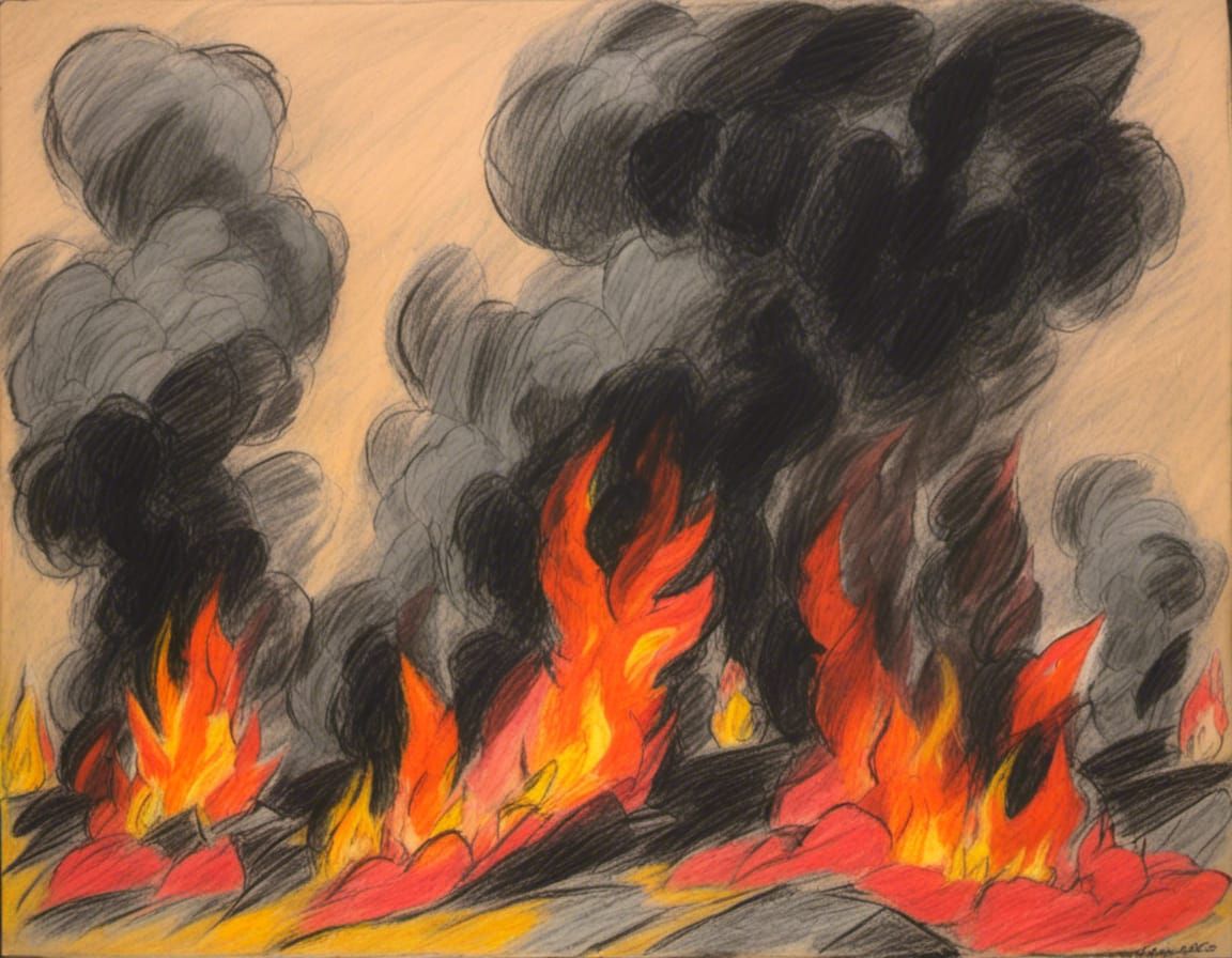 Burning landscape