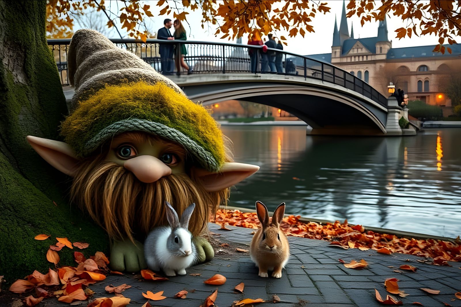 The Bow Bridge Troll Guardian of Lovers and the Lake  by @Gary Murakami