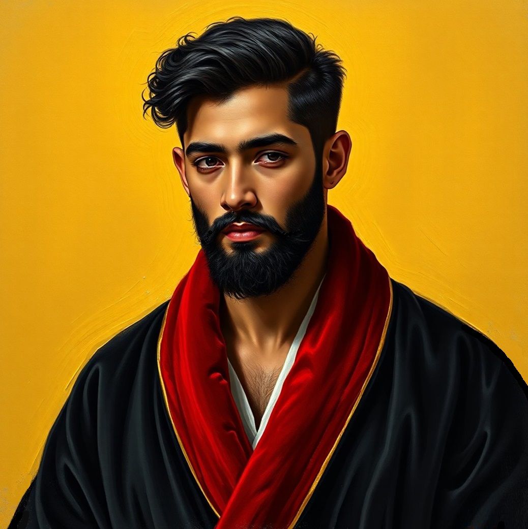 Gorgeous bearded man