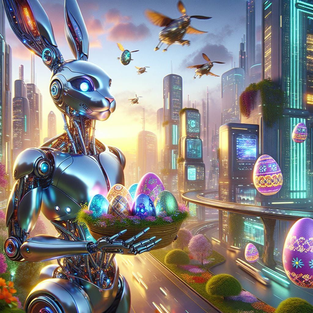Cibernetic Easter Bunny  by @Desplante
