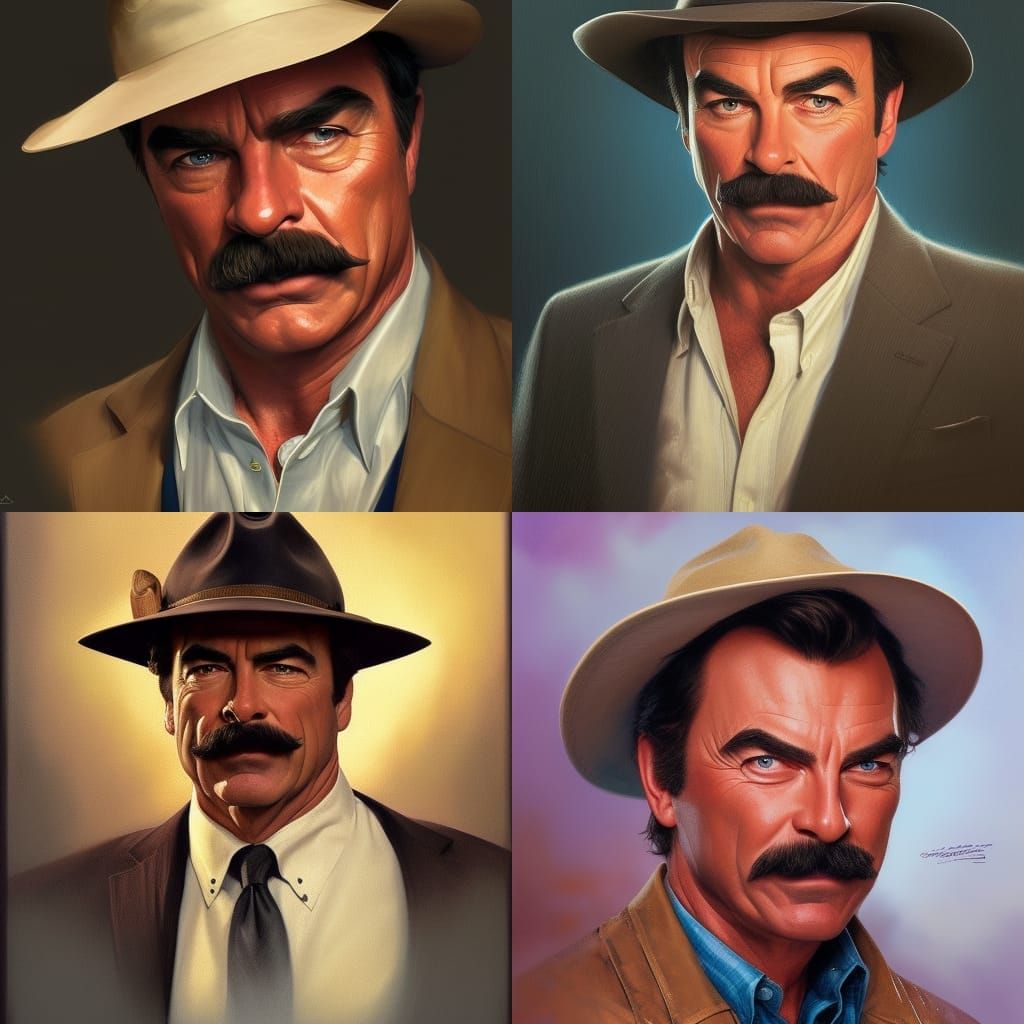 Tom Selleck with a Strawn hat