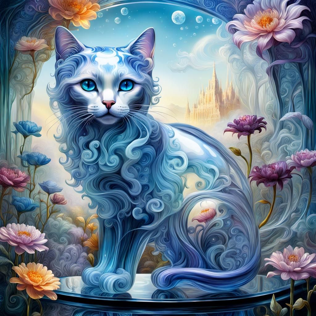 Glass cat  by @Vvibes