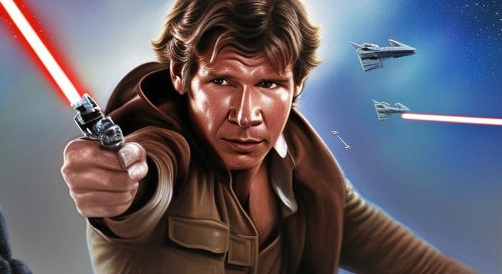 Star Wars, Harrison Ford As Han Solo, A Breath-taking Artwork By 