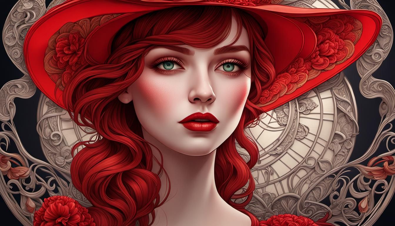 Woman in red  /4