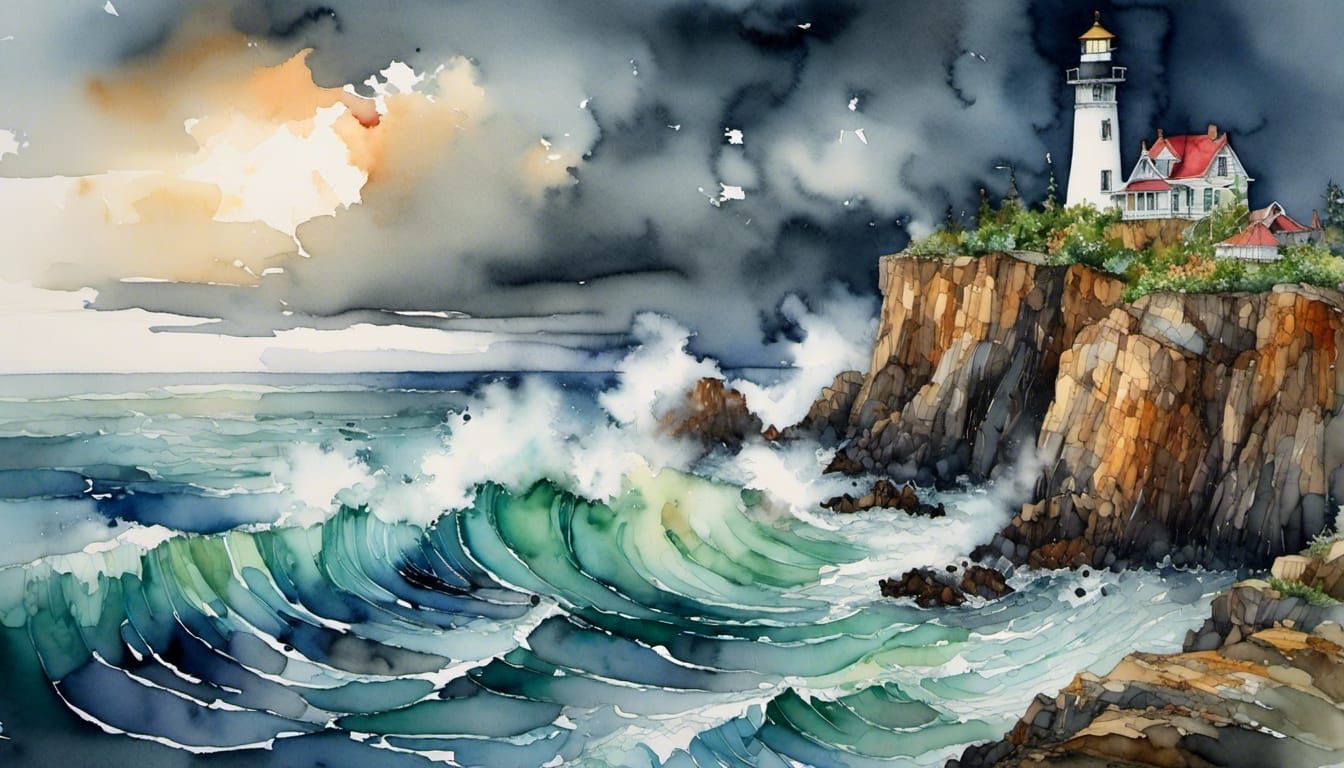 Lighthouse by a Dangerous Shore