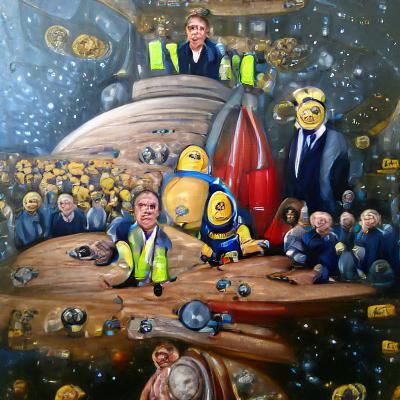 Billionaire gets to space on the stolen labour of workers. W...