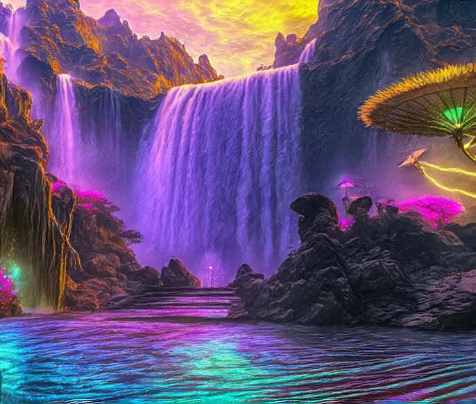 Beautiful waterfall undefined