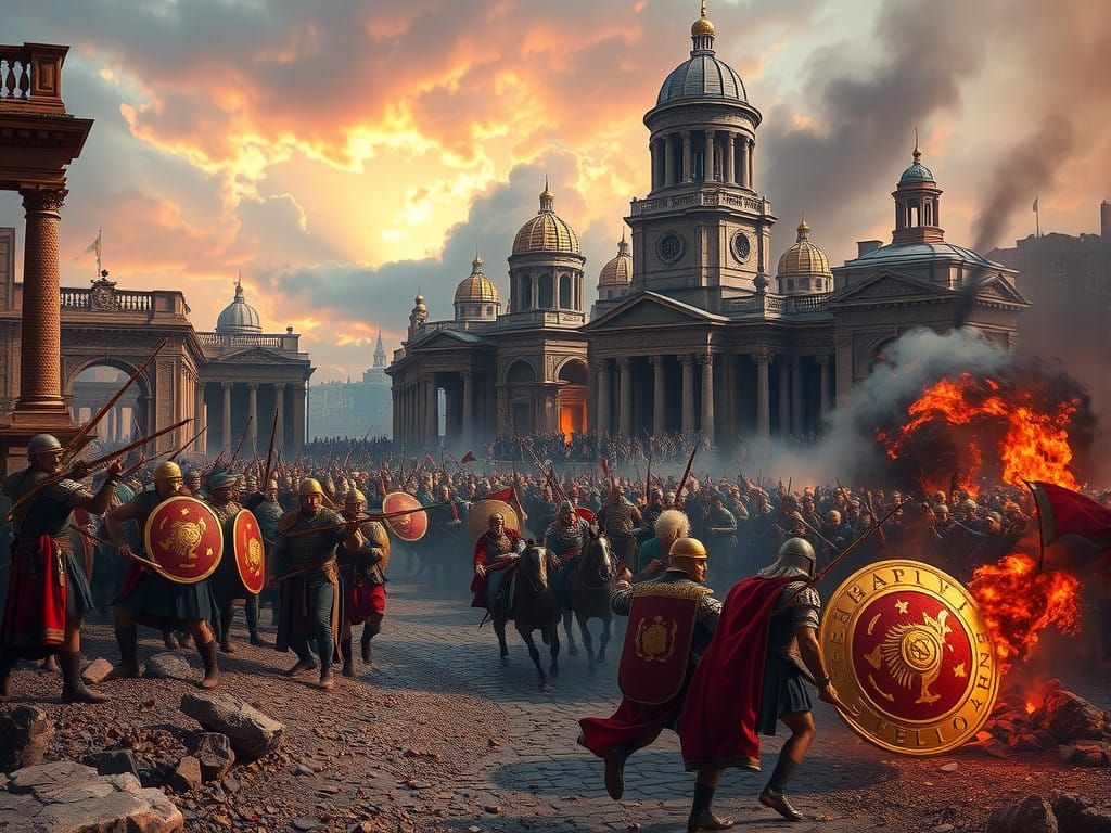collapse of the Roman Empire Epic Roman Empire Collapse in...