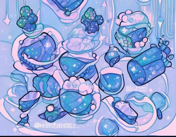 <lora:Lofi kawaii RBT v7:1.0> Cat made of stars, kawaii, lofi