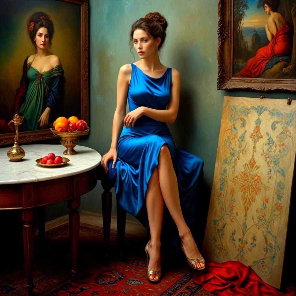 Surrealistic Portrait of a Captivating Lady