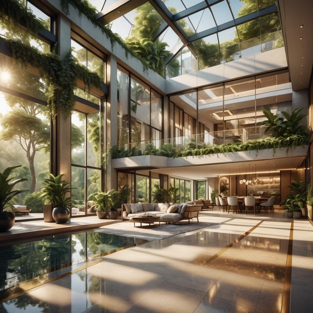 Luxurious Modern Villa with Sleek Design in Fantasy Art