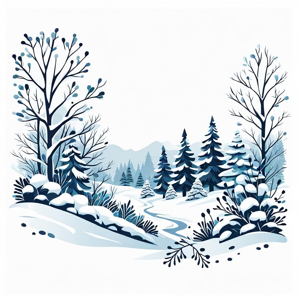 Winter greetings illustration