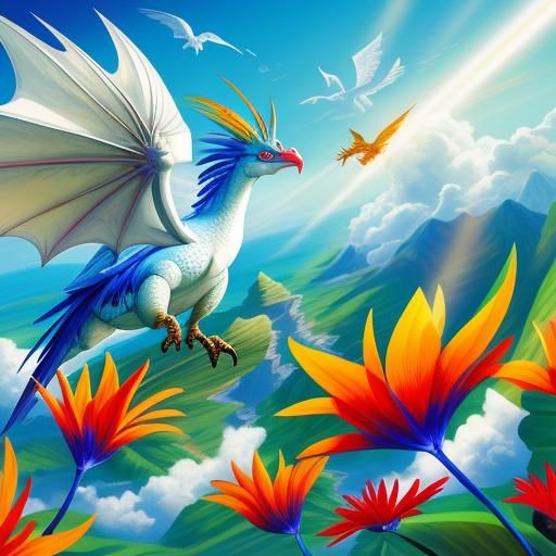 Dragons and Birds of Paradise in Divine Light