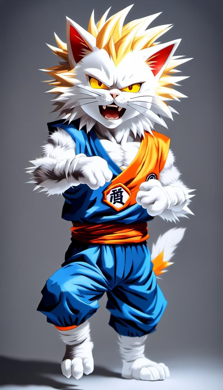 Anime cats, cosplay cat anime goku - AI Generated Artwork - NightCafe ...