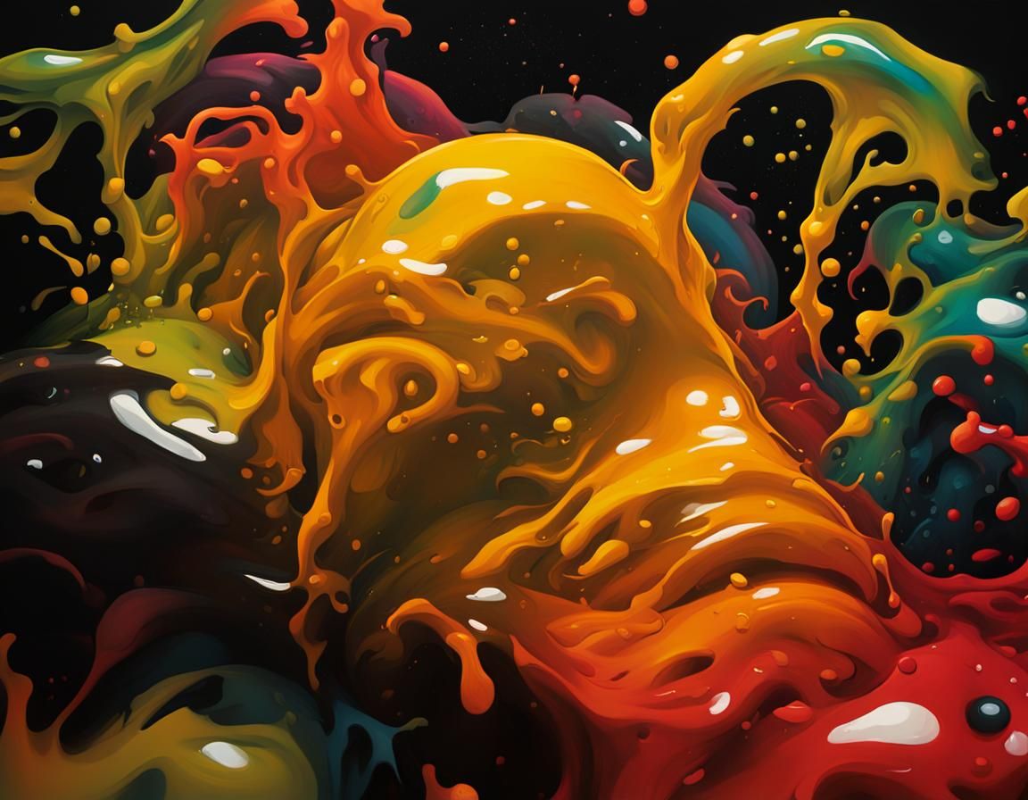 Colorful Polychromatic Graffiti Street Art
