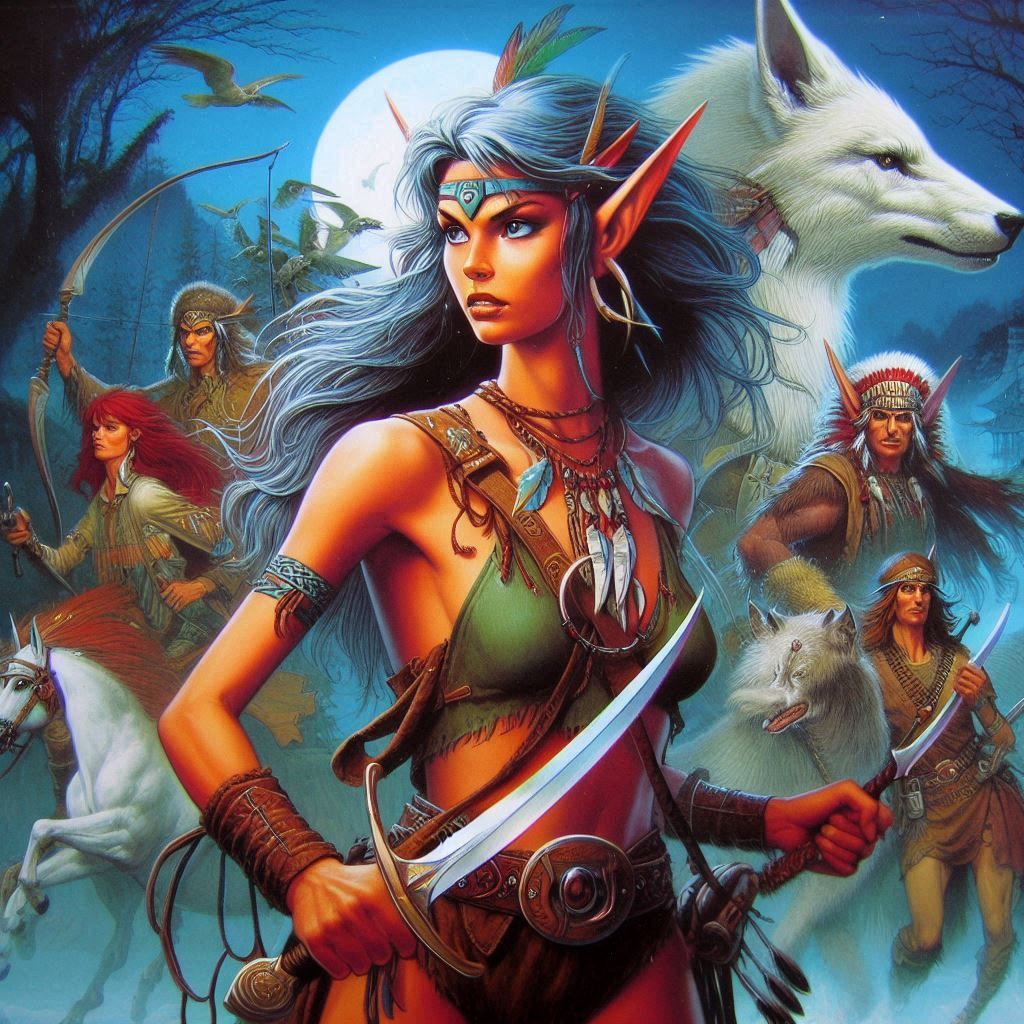 elfquest, cutter, leetah, skywise, the wolfriders, the blood...