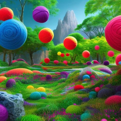 Yarn Garden AI Generated Artwork NightCafe Creator