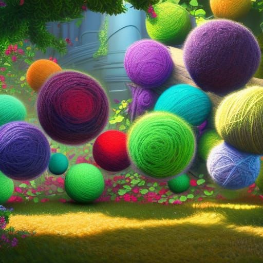 Yarn Garden AI Generated Artwork NightCafe Creator