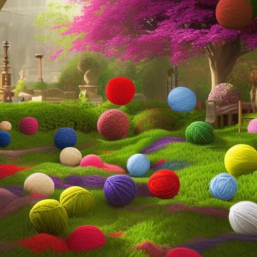 Yarn Garden AI Generated Artwork NightCafe Creator
